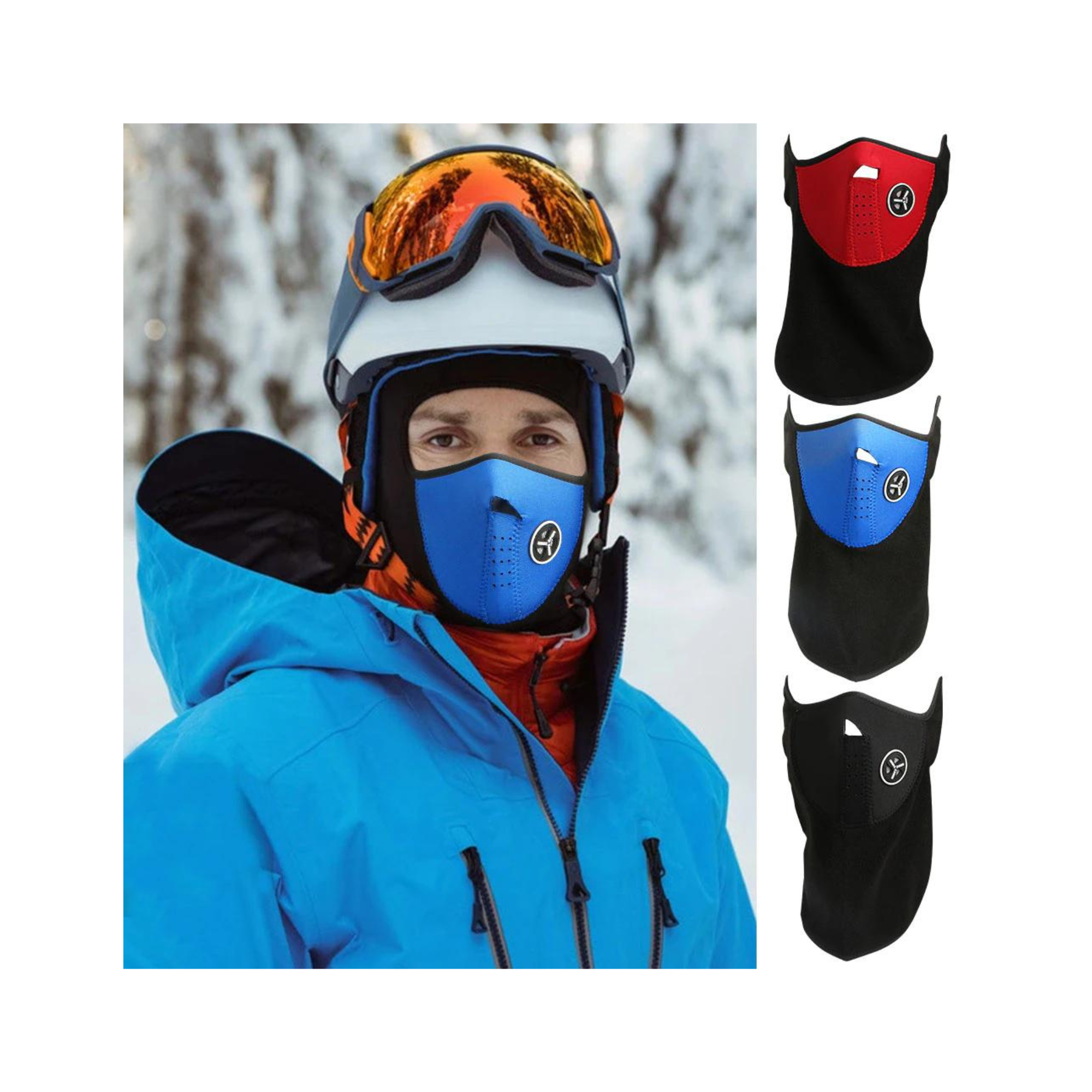 Mascara Térmica Neopreno Con Cuello Polar Para Bici Motos